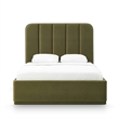 Parker Green Performance Velvet Queen Bed