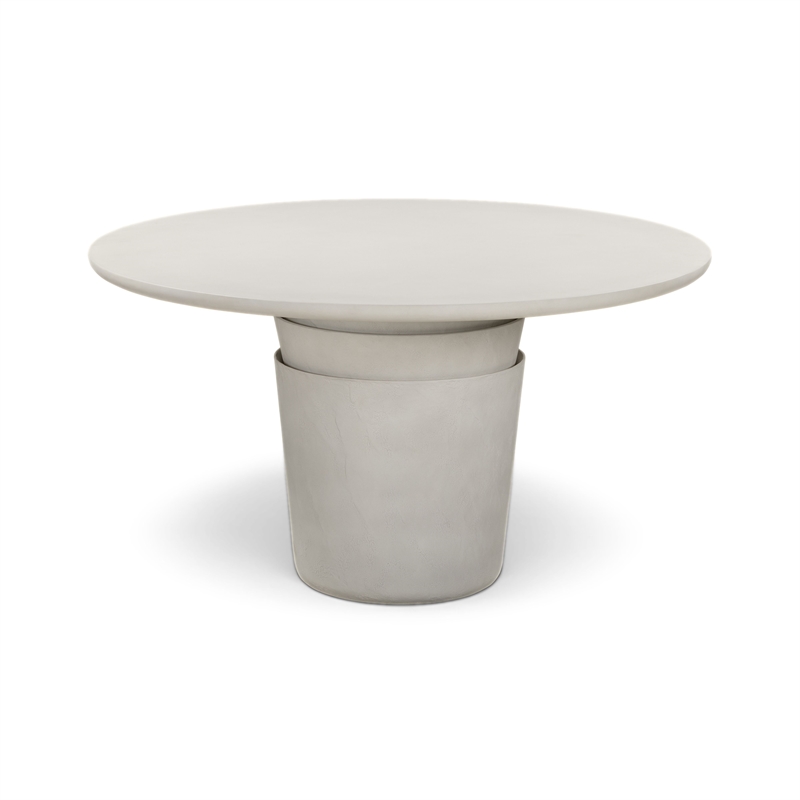 Margot Light Grey Faux Plaster Round 54