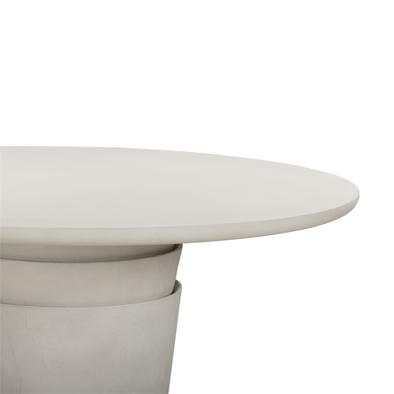 Margot Light Grey Faux Plaster Round 54