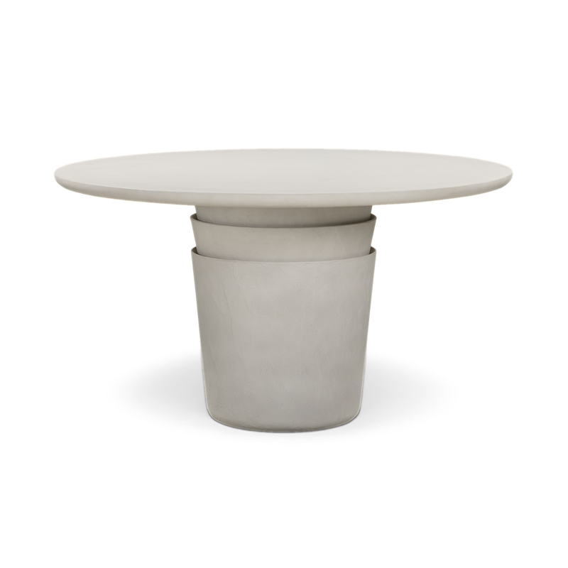Margot Light Grey Faux Plaster Round 54