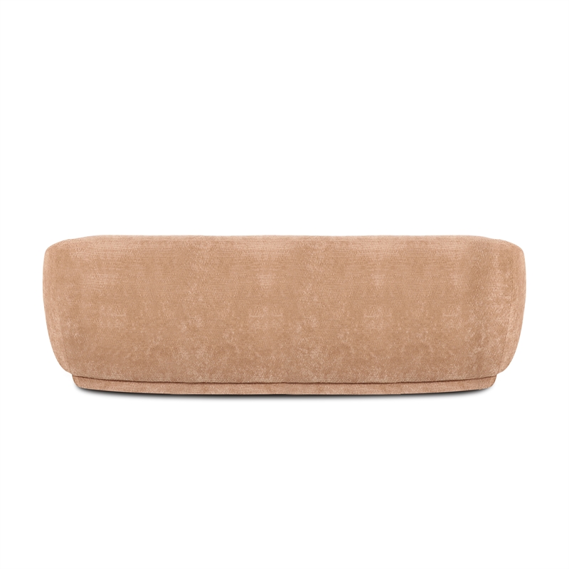 Misty Tan Textured Knubby Fabric Sofa