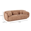 Misty Tan Textured Knubby Fabric Sofa