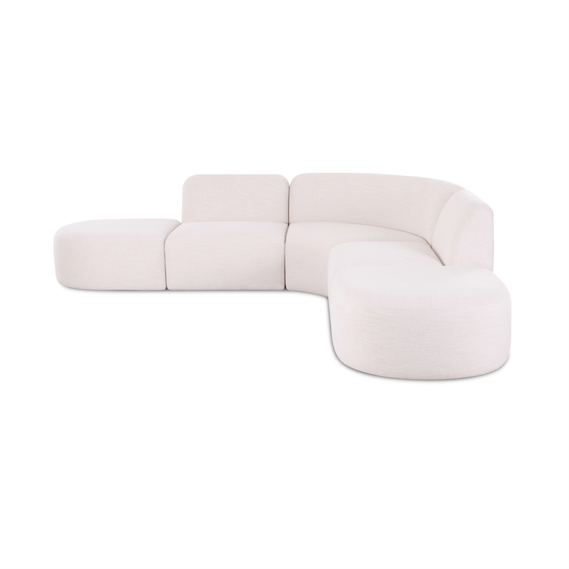Gorge Cream Performance 5 Piece Euro Sectional