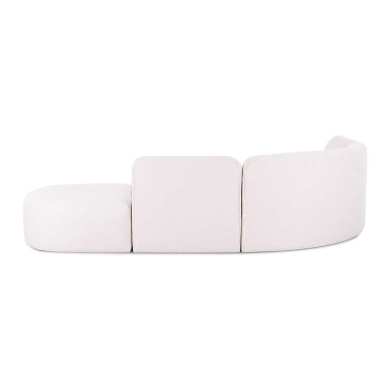 Gorge Cream Performance 5 Piece Euro Sectional