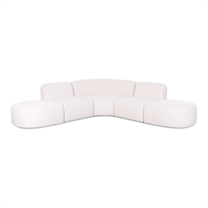 Gorge Cream Performance 5 Piece Euro Sectional