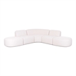 Gorge Cream Performance 5 Piece Euro Sectional