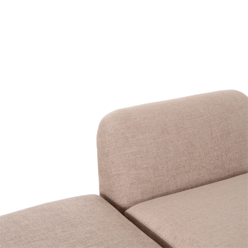 Gorge Tan Performance 5 Piece Euro Sectional