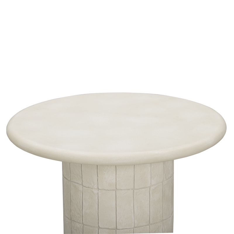 Fafo Beige Indoor/Outdoor Concrete Side Table