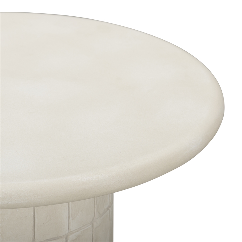 Fafo Beige Indoor/Outdoor Concrete Side Table