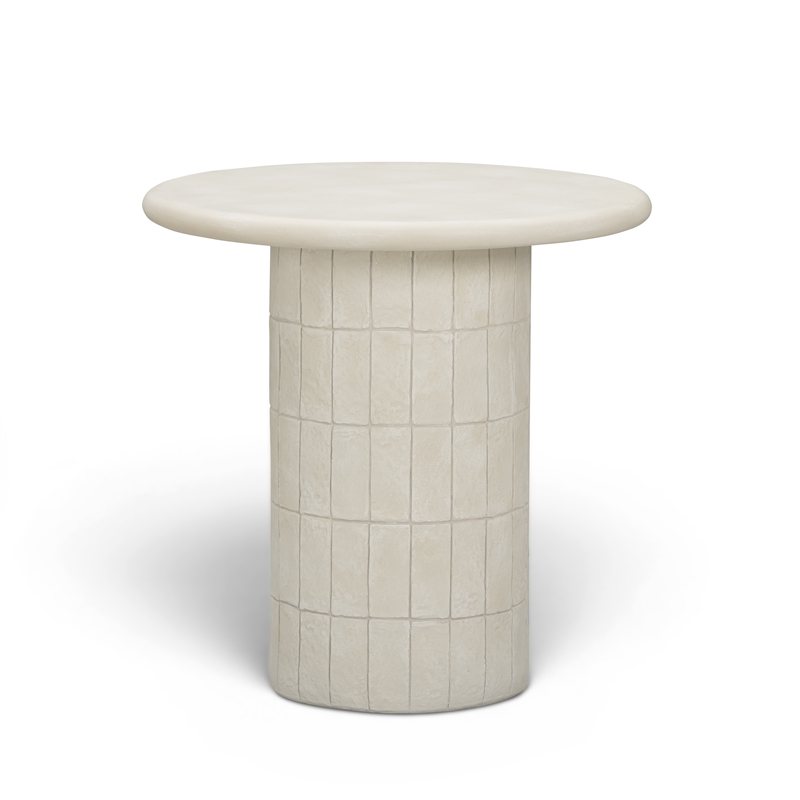 Fafo Beige Indoor/Outdoor Concrete Side Table