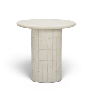 Fafo Beige Indoor/Outdoor Concrete Side Table