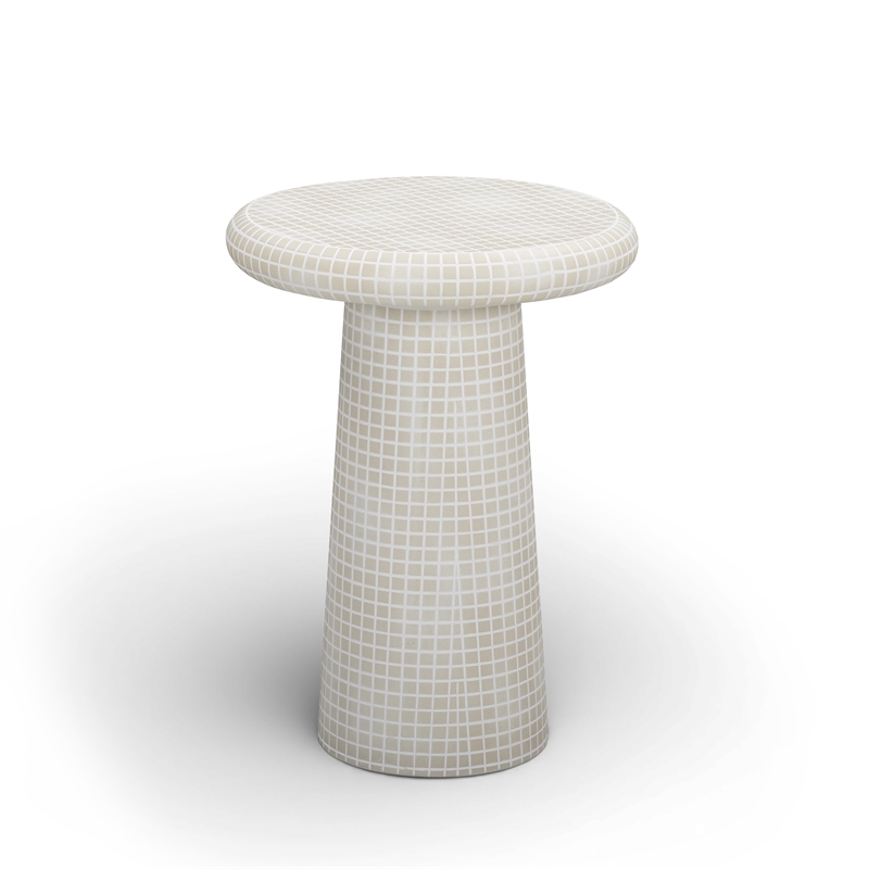 Monica Tiled Pattern Indoor / Outdoor Tall Side Table