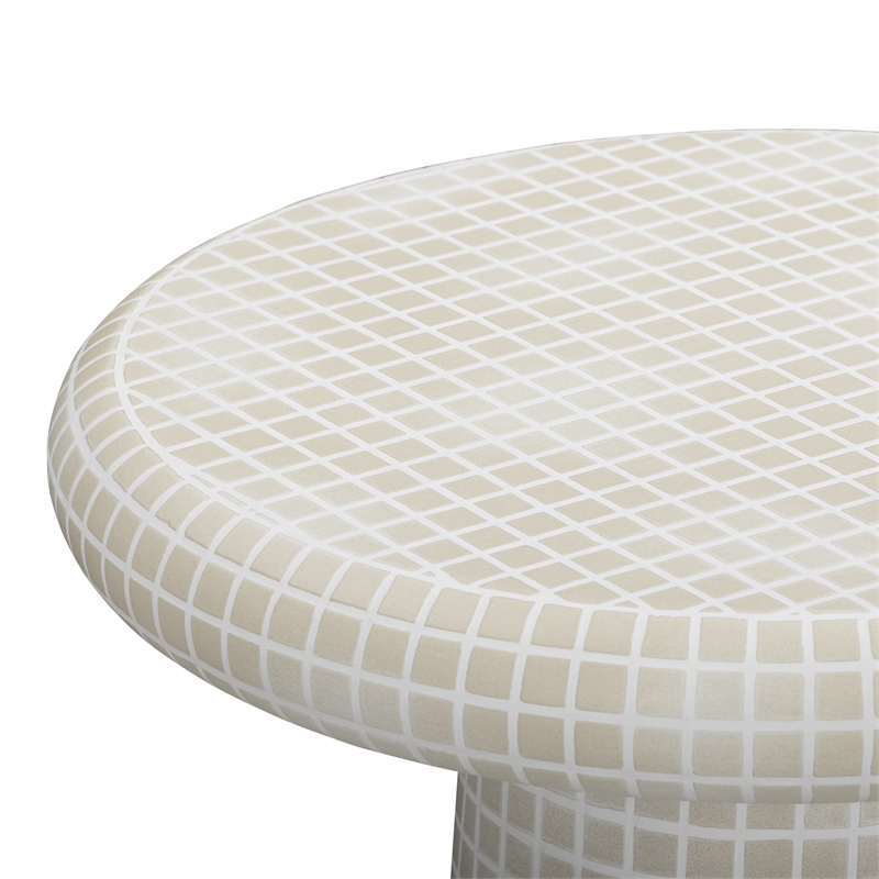 Monica Tiled Pattern Indoor / Outdoor Tall Side Table