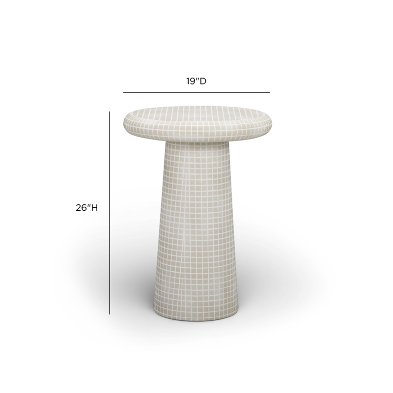 Monica Tiled Pattern Indoor / Outdoor Tall Side Table