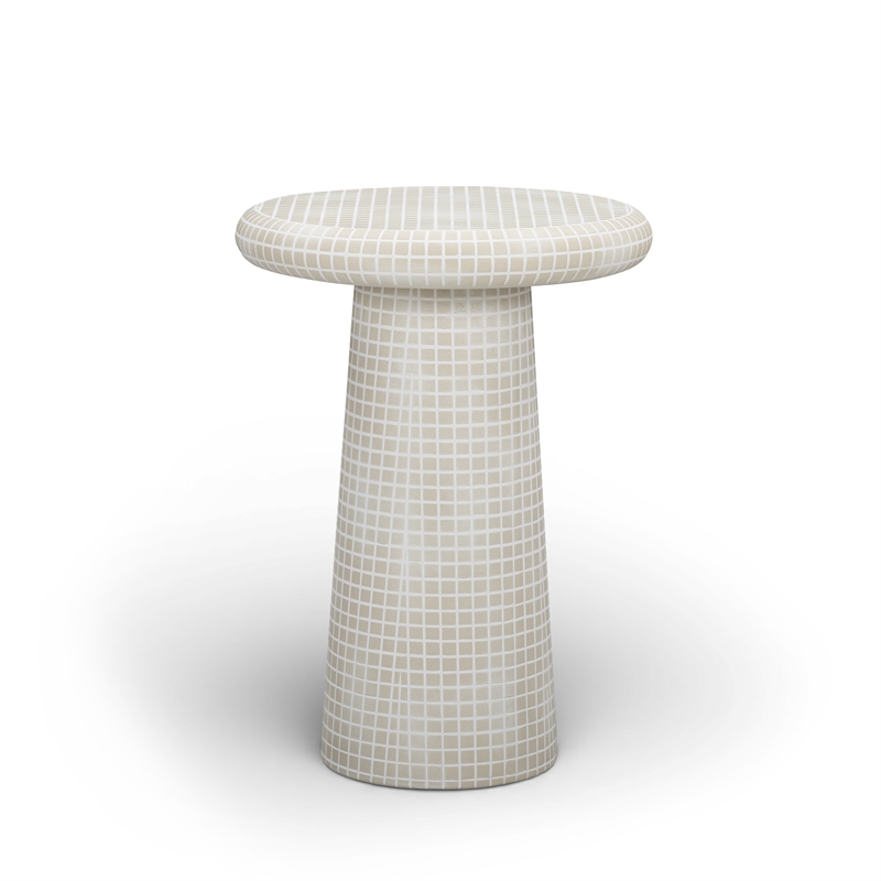 Monica Tiled Pattern Indoor / Outdoor Tall Side Table