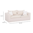 Salty Cream Performance Petite Boucle Outdoor Sofa