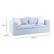 Salty Light Blue Performance Petite Boucle Outdoor Sofa