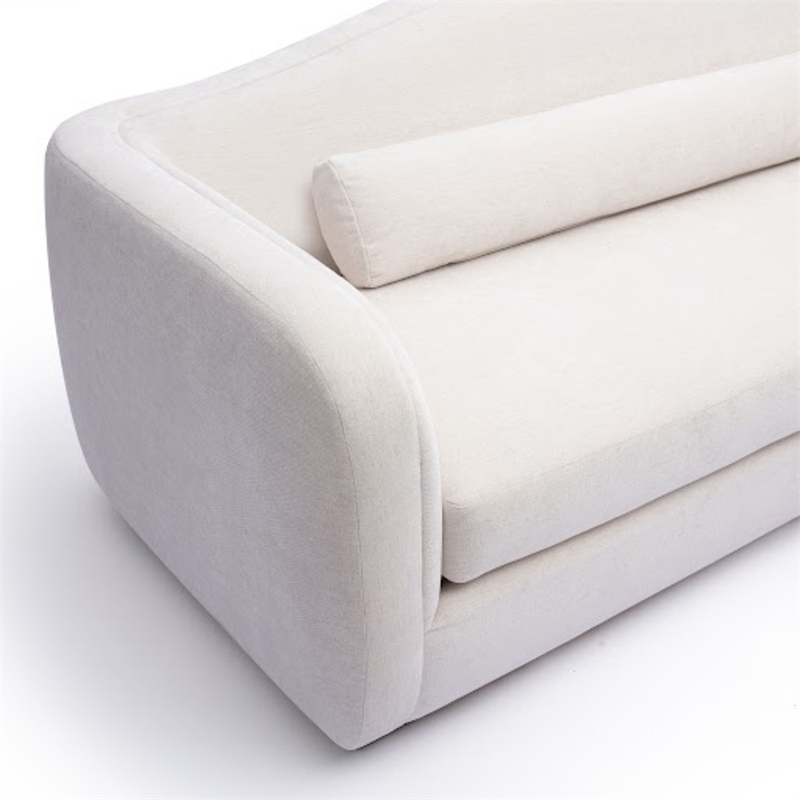 Camille Cream Performance Linen Chenille Sofa