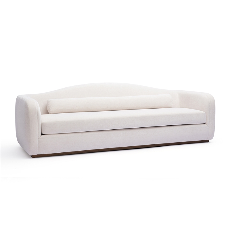 Camille Cream Performance Linen Chenille Sofa