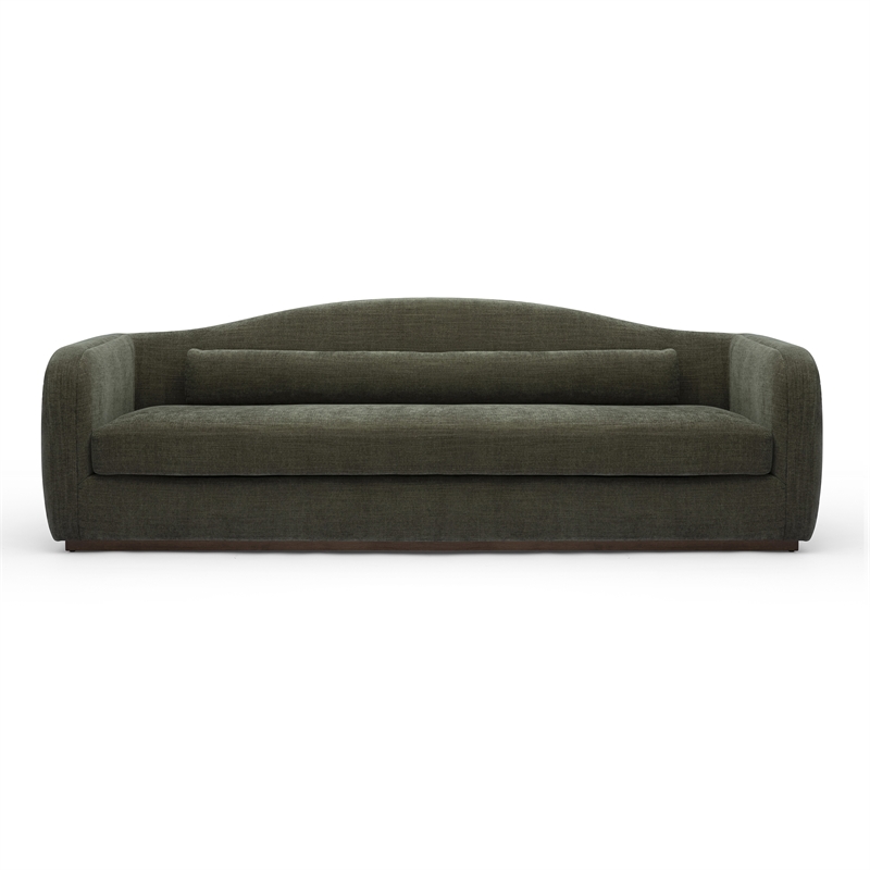 Camille Green Performance Linen Chenille Sofa