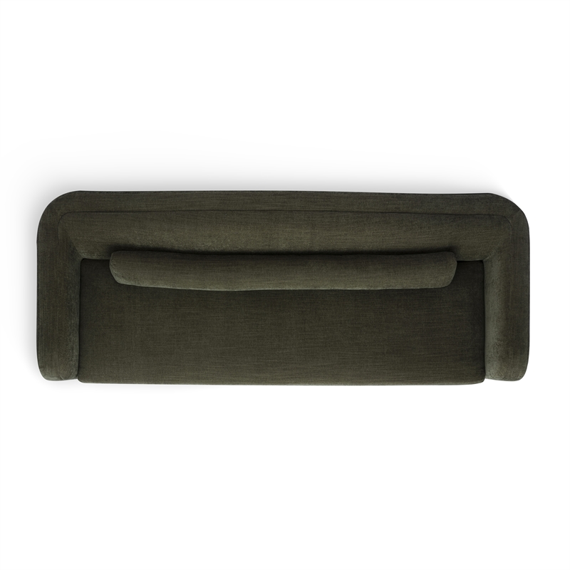 Camille Green Performance Linen Chenille Sofa