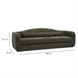 Camille Green Performance Linen Chenille Sofa