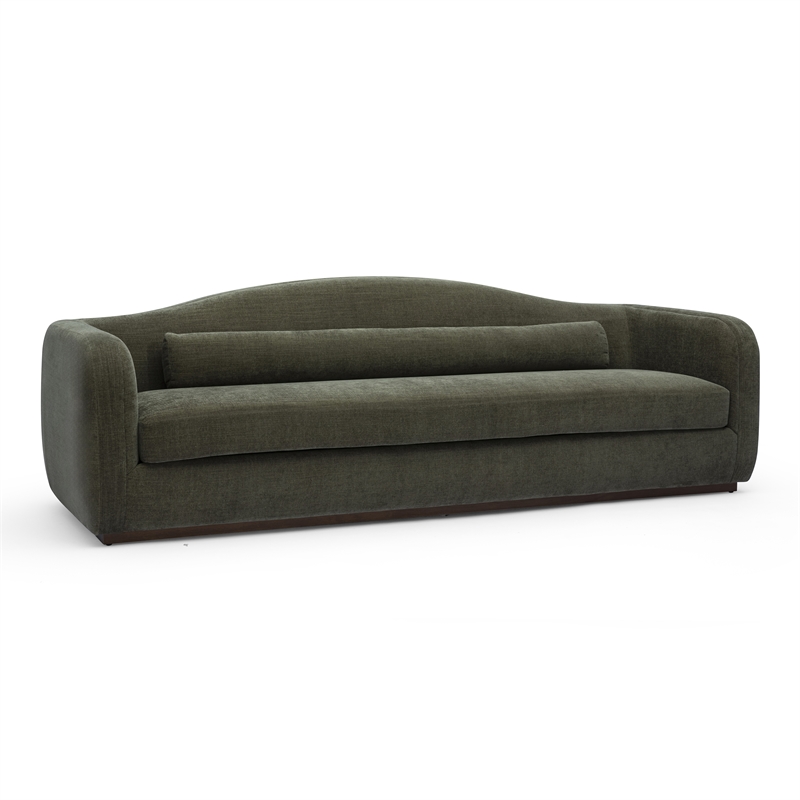 Camille Green Performance Linen Chenille Sofa