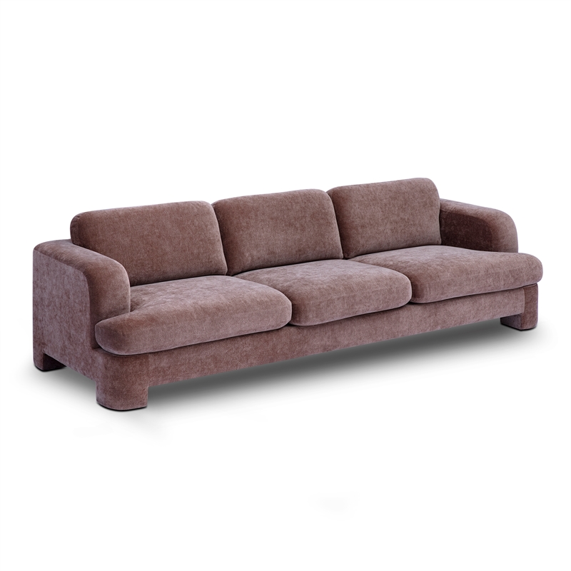 Halsey Brown Textured Fabric Sofa