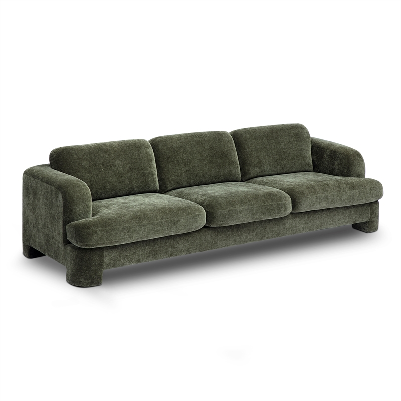 Halsey Forest Green Textured Fabric Sofa