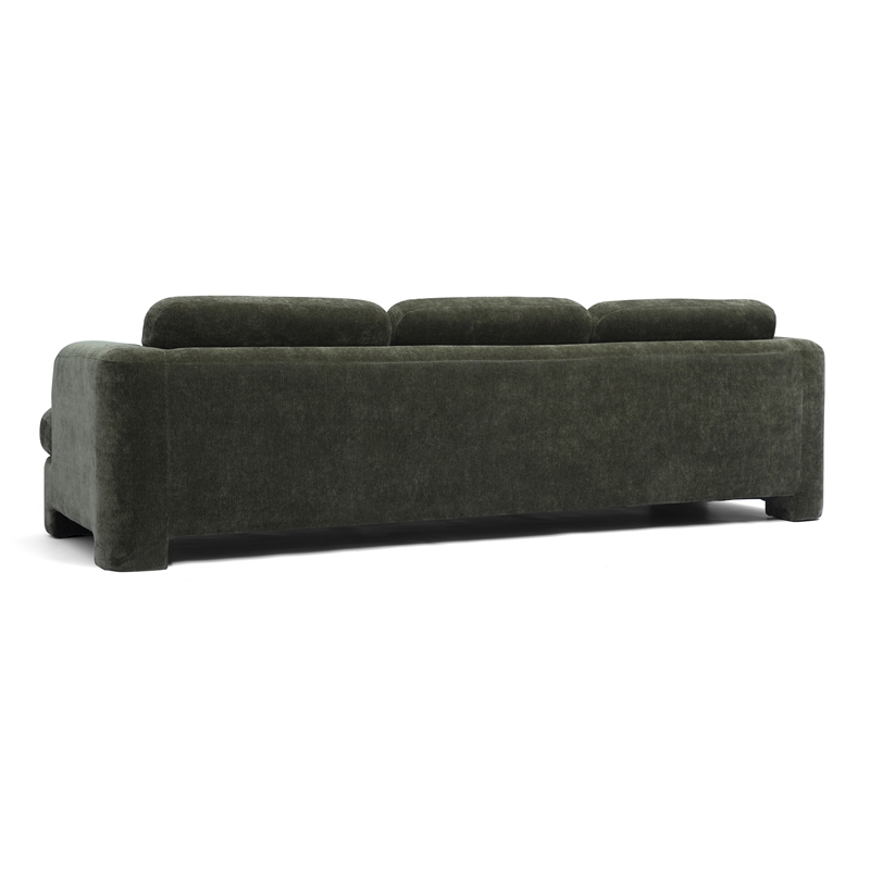 Halsey Forest Green Textured Fabric Sofa