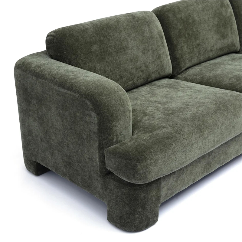 Halsey Forest Green Textured Fabric Sofa