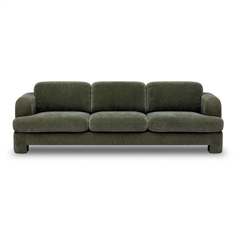Halsey Forest Green Textured Fabric Sofa