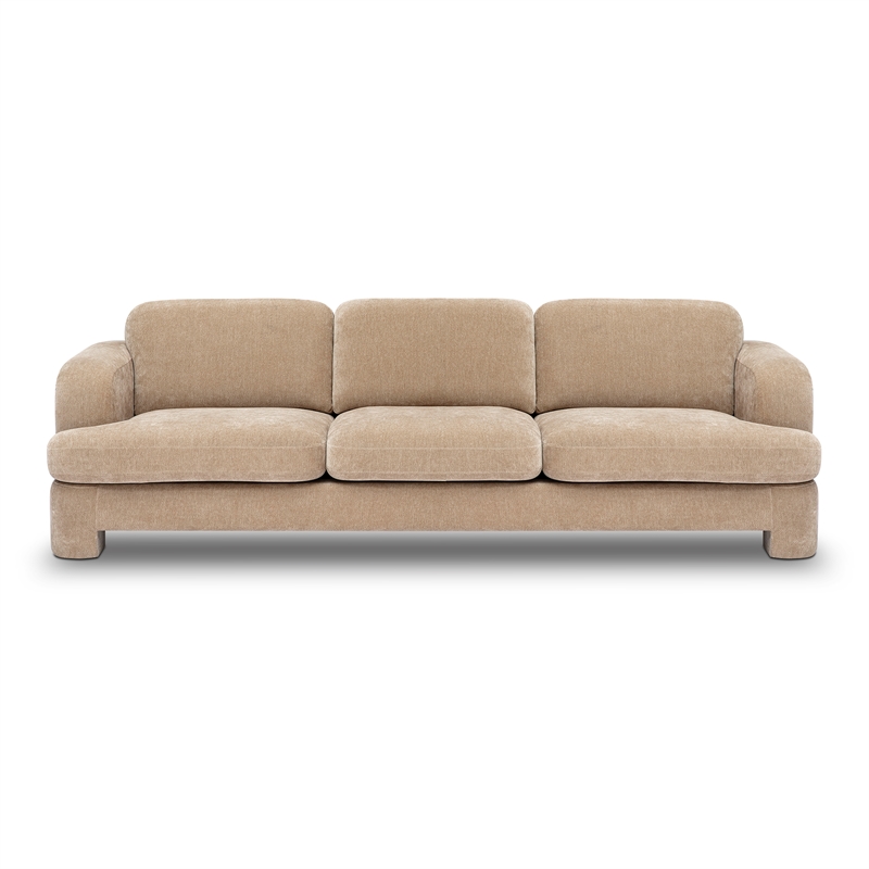 Halsey Tan Textured Fabric Sofa