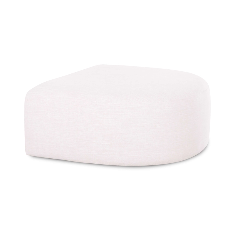 Gorge Cream Performance Fabric Ottoman