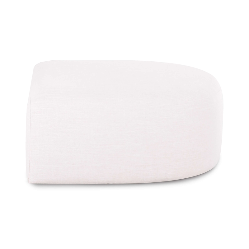 Gorge Cream Performance Fabric Ottoman