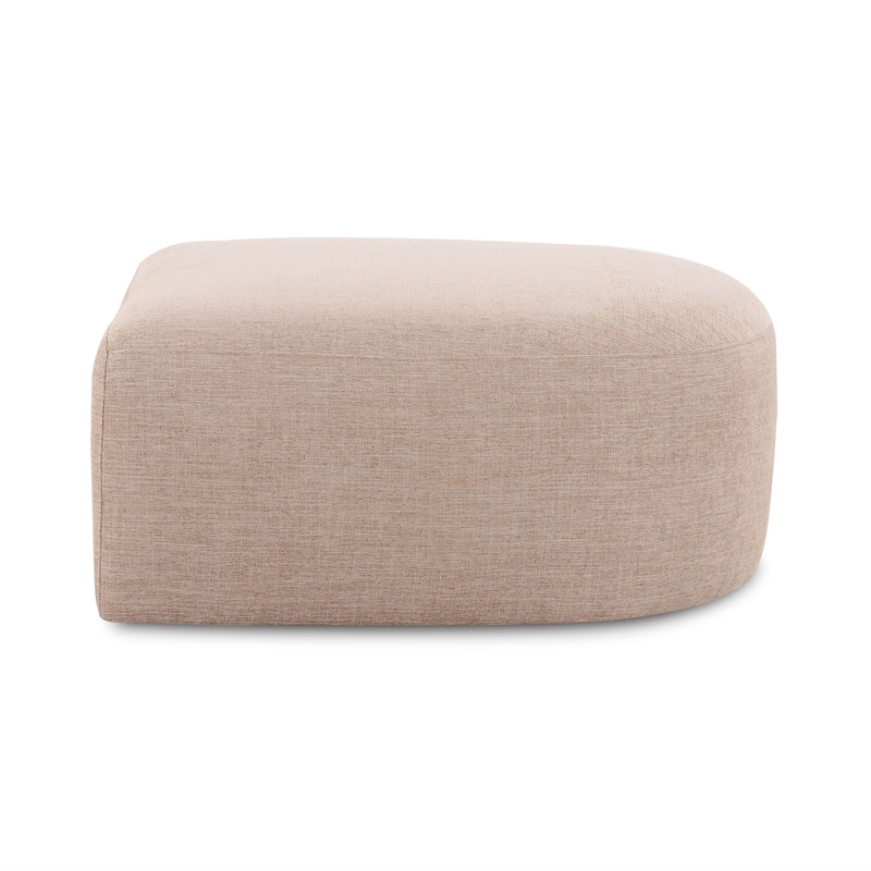 Gorge Tan Performance Fabric Ottoman