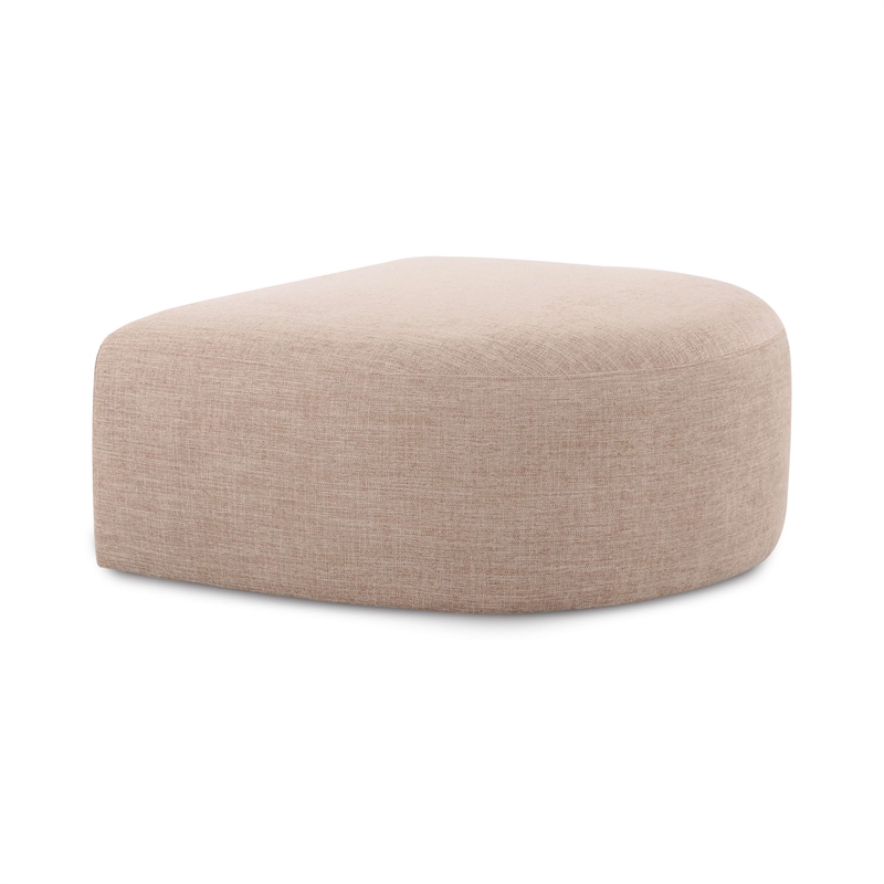 Gorge Tan Performance Fabric Ottoman