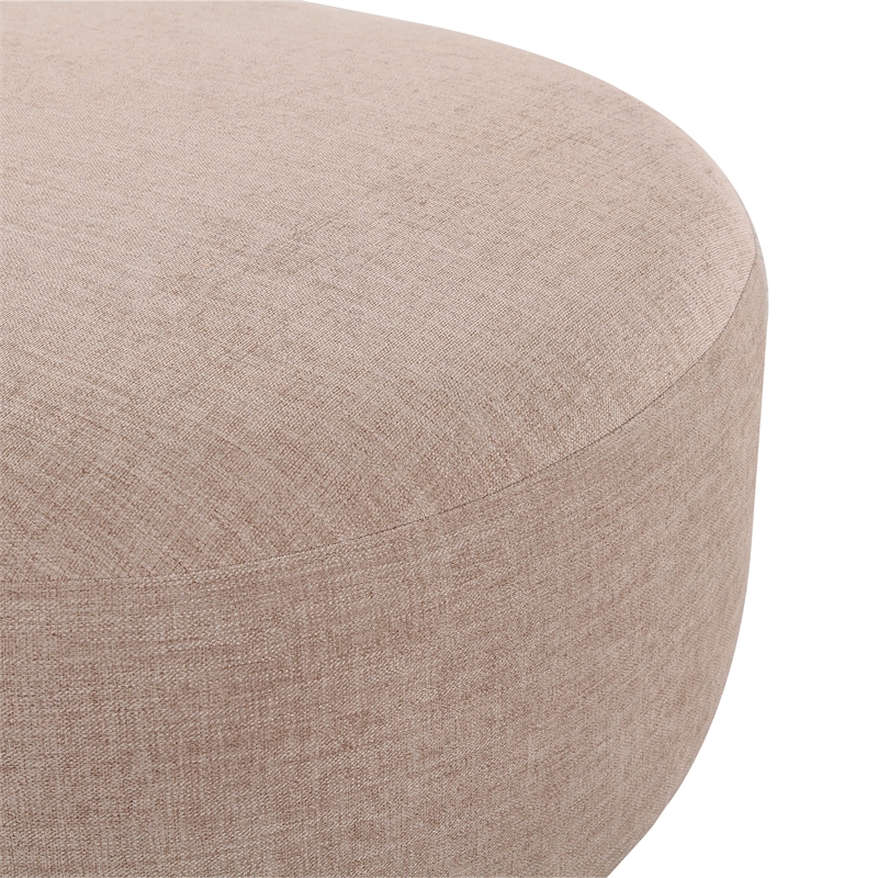 Gorge Tan Performance Fabric Ottoman