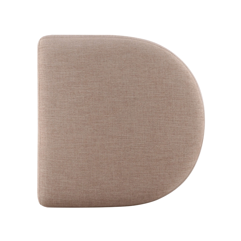 Gorge Tan Performance Fabric Ottoman