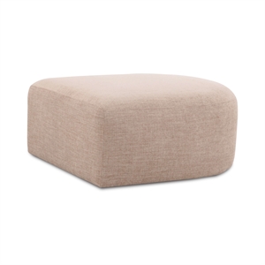 Gorge Tan Performance Fabric Ottoman