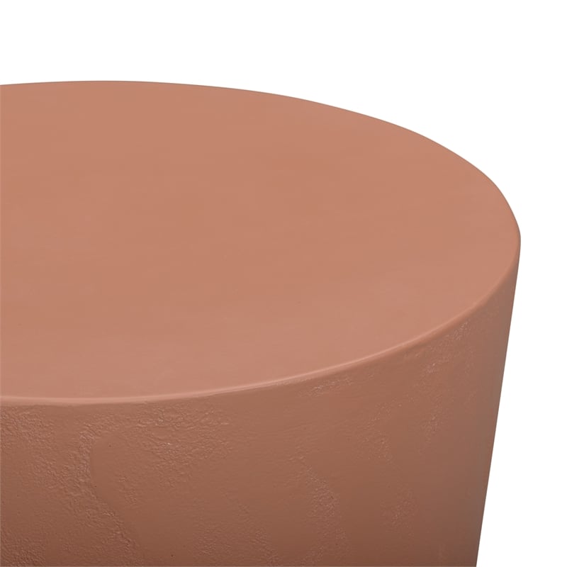 Margot Red Terracotta Indoor/Outdoor Concrete Stool