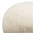 Pucker Natural Contract-Grade Vegan Shearling Ottoman