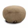 Pucker Taupe Contract-Grade Vegan Shearling Ottoman