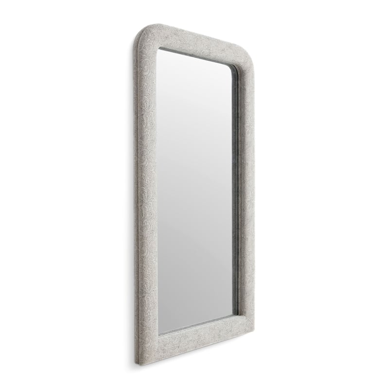 Heidi Neutral Floral Jacquard Mirror