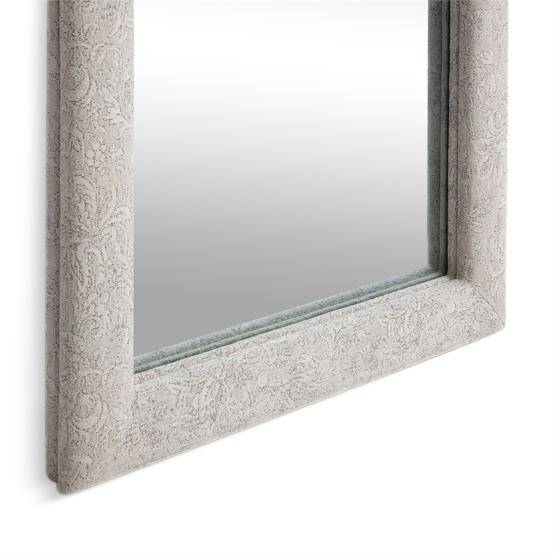 Heidi Neutral Floral Jacquard Mirror