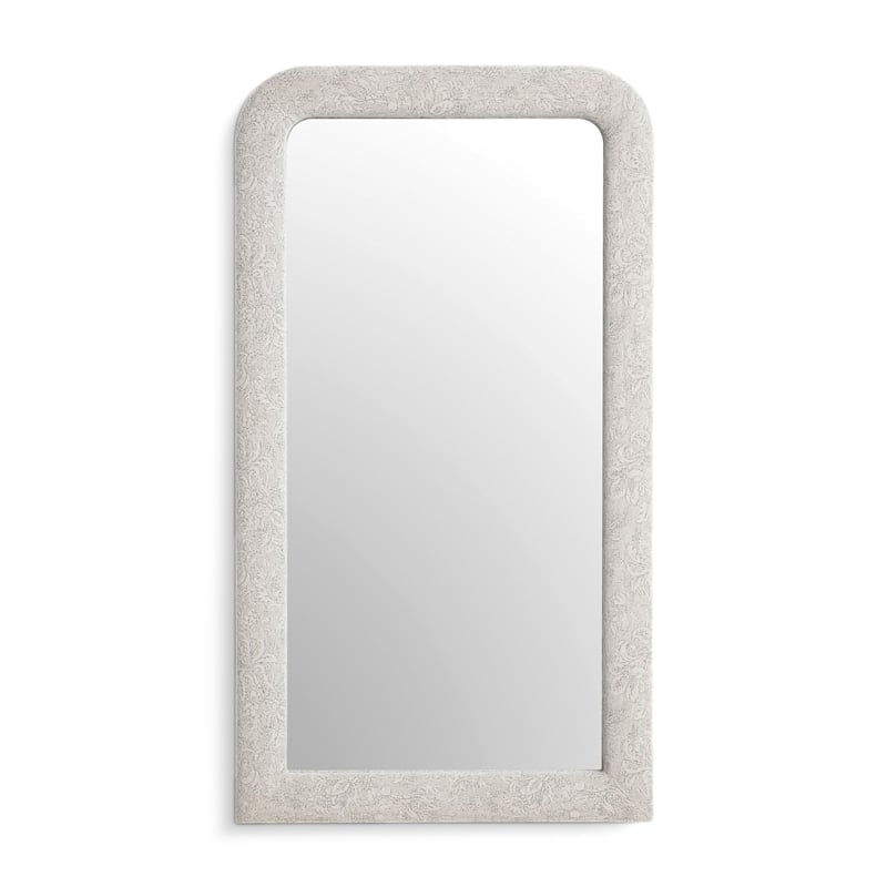 Heidi Neutral Floral Jacquard Mirror