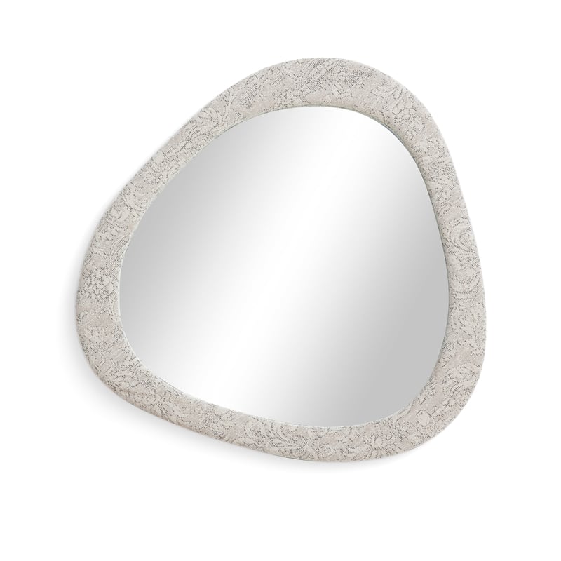 Klaryss Neutral Floral Jacquard Mirror