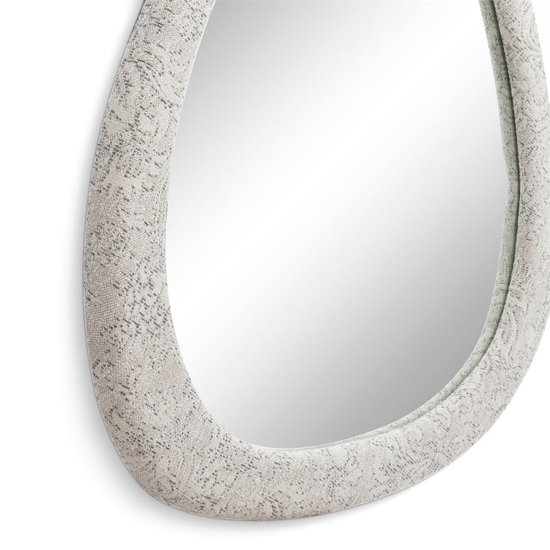 Klaryss Neutral Floral Jacquard Mirror