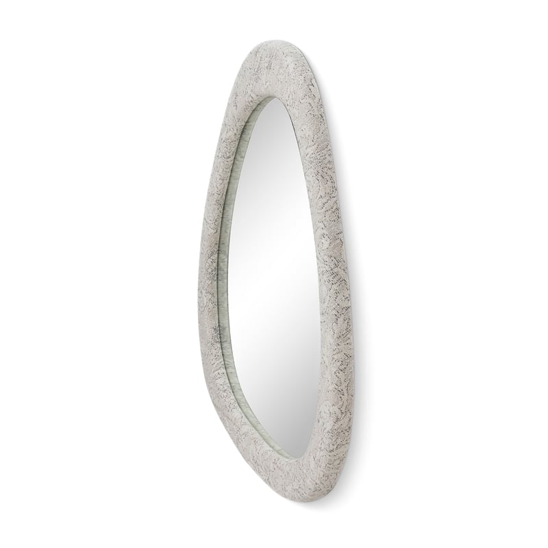 Klaryss Neutral Floral Jacquard Mirror