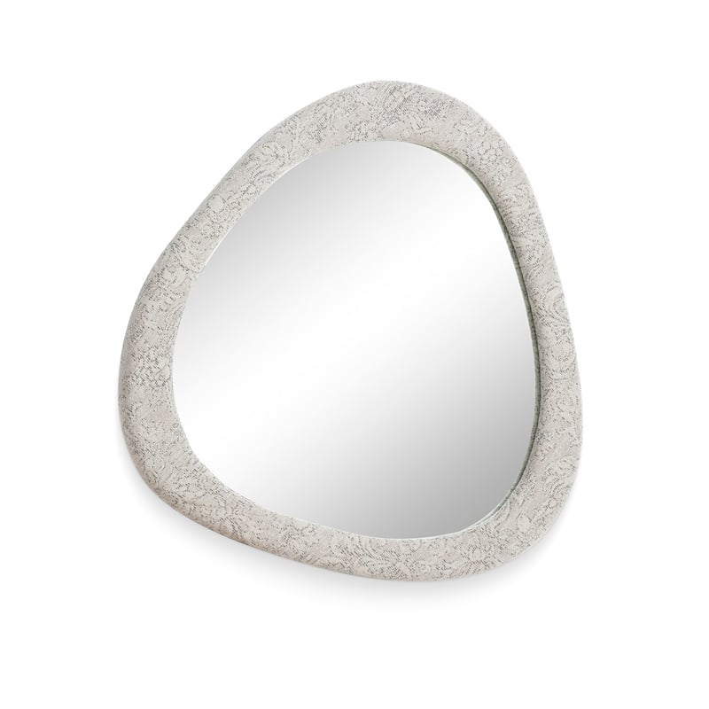 Klaryss Neutral Floral Jacquard Mirror